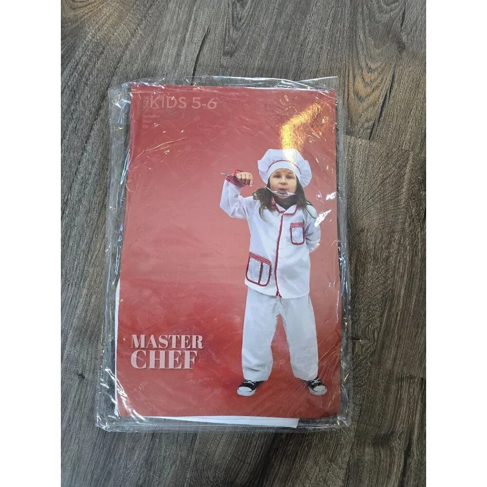 NWT Hauntlook Unisex Kids Master Chef Halloween Costume Size 5-6 Holiday Party
